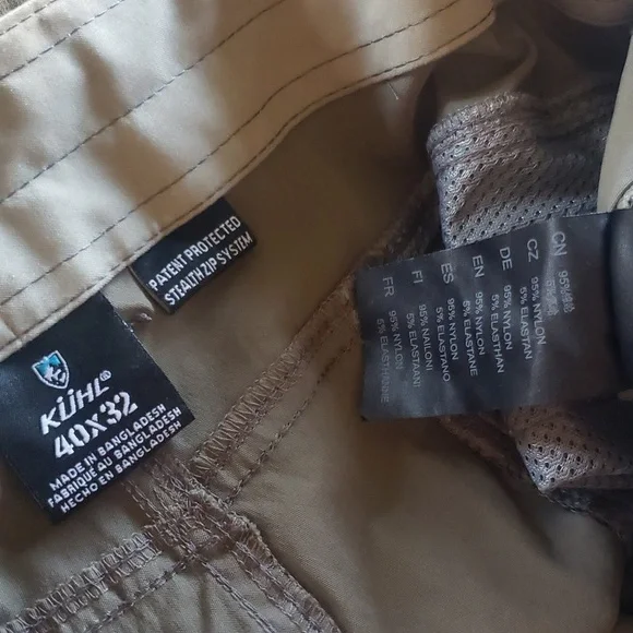 Kuhl taupe convertible mens outdoors hiking walking pants/shorts size 40…